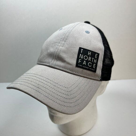 The North Face Other - The North Face Mesh Hat Adjustable One Size Cap Gray Black Logo Hiking Outdoor